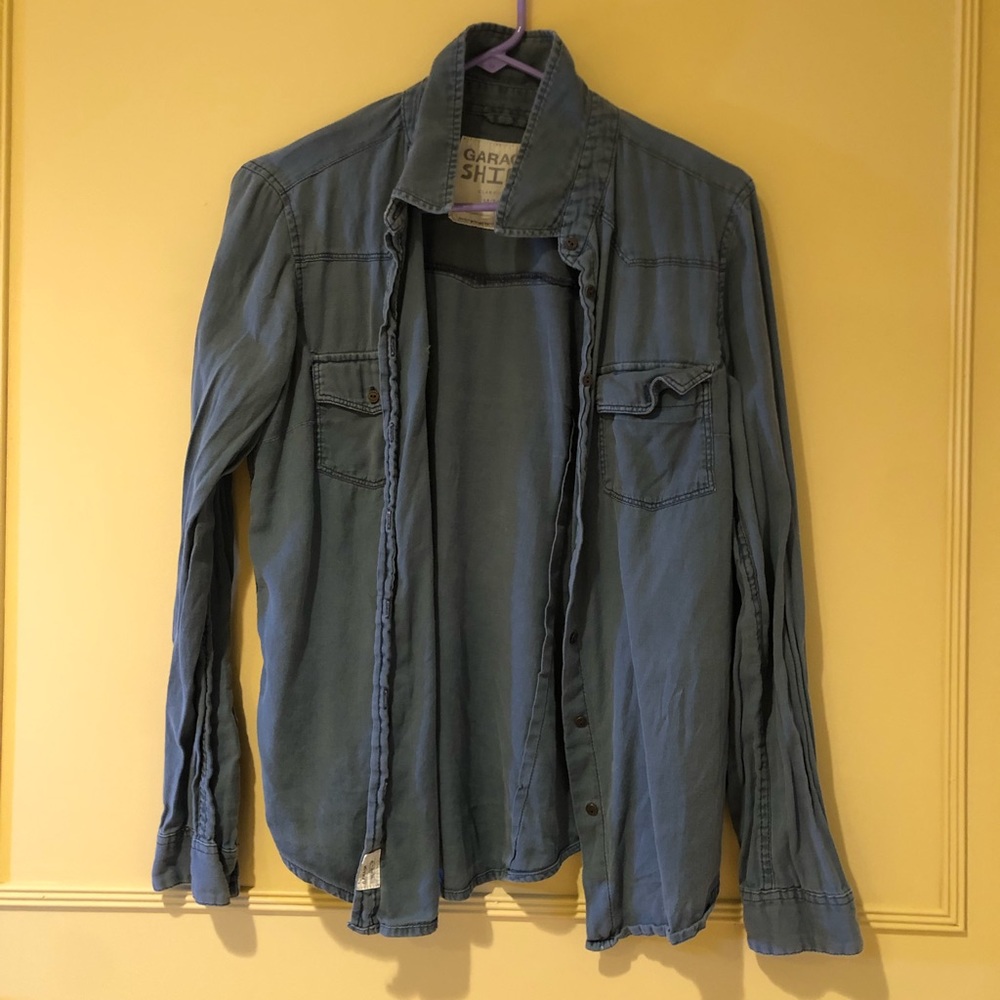 Dark Turquoise Button-Up Shirt